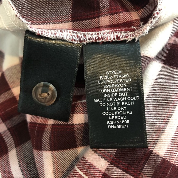 Sanctuary Boyfriend For Life Renegade Plaid Button Down Shirt. NWT! Sz S To 3X - Picture 13 of 13